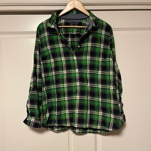 Tommy Hilfiger green plaid top